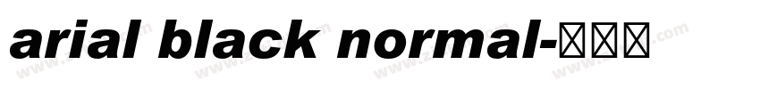arial black normal字体转换